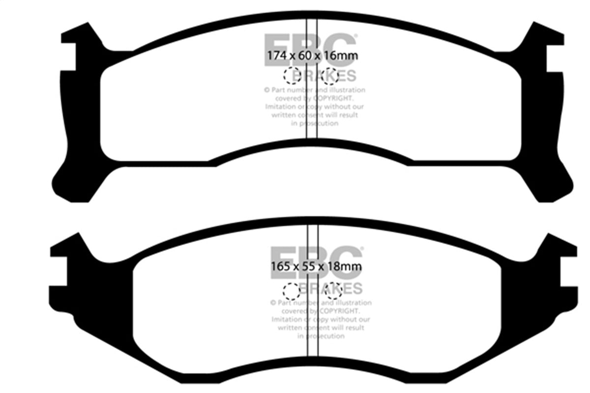 EBC Brakes - Redstuff Ceramic Low Dust Brake Pads - DP31249C