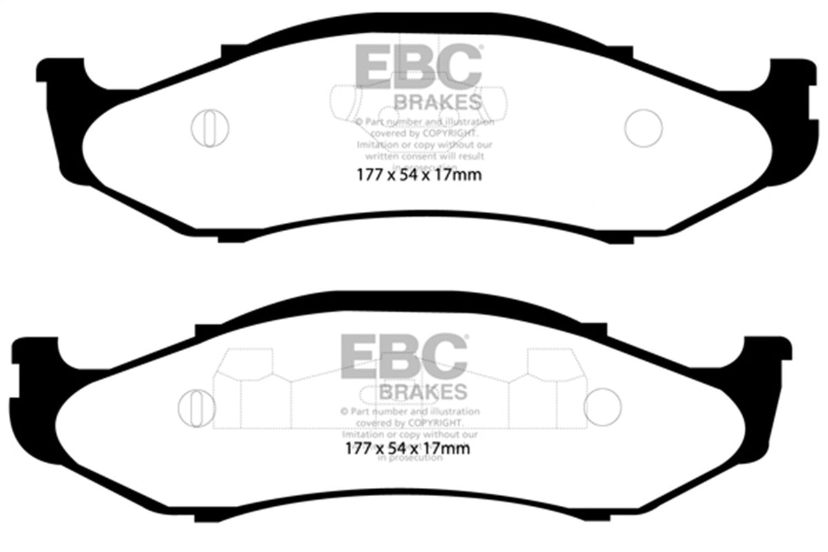 EBC Brakes - 6000 Series Greenstuff Truck/SUV Brakes Disc Pads - DP61255