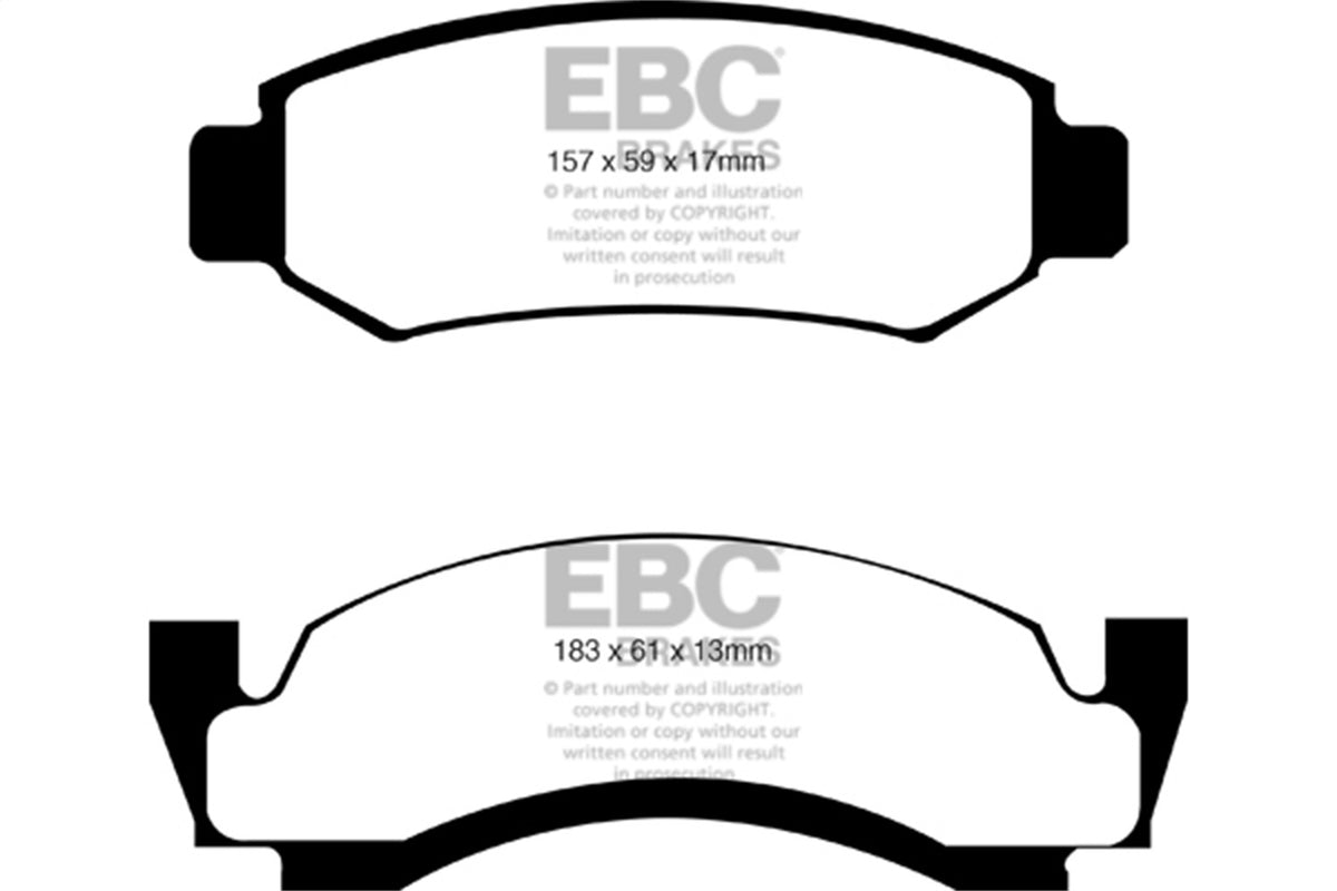 EBC Brakes - 6000 Series Greenstuff Truck/SUV Brakes Disc Pads - DP61261
