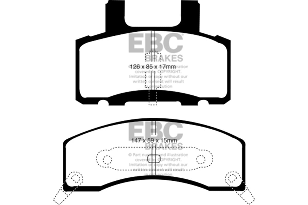 EBC Brakes - 6000 Series Greenstuff Truck/SUV Brakes Disc Pads - DP61274