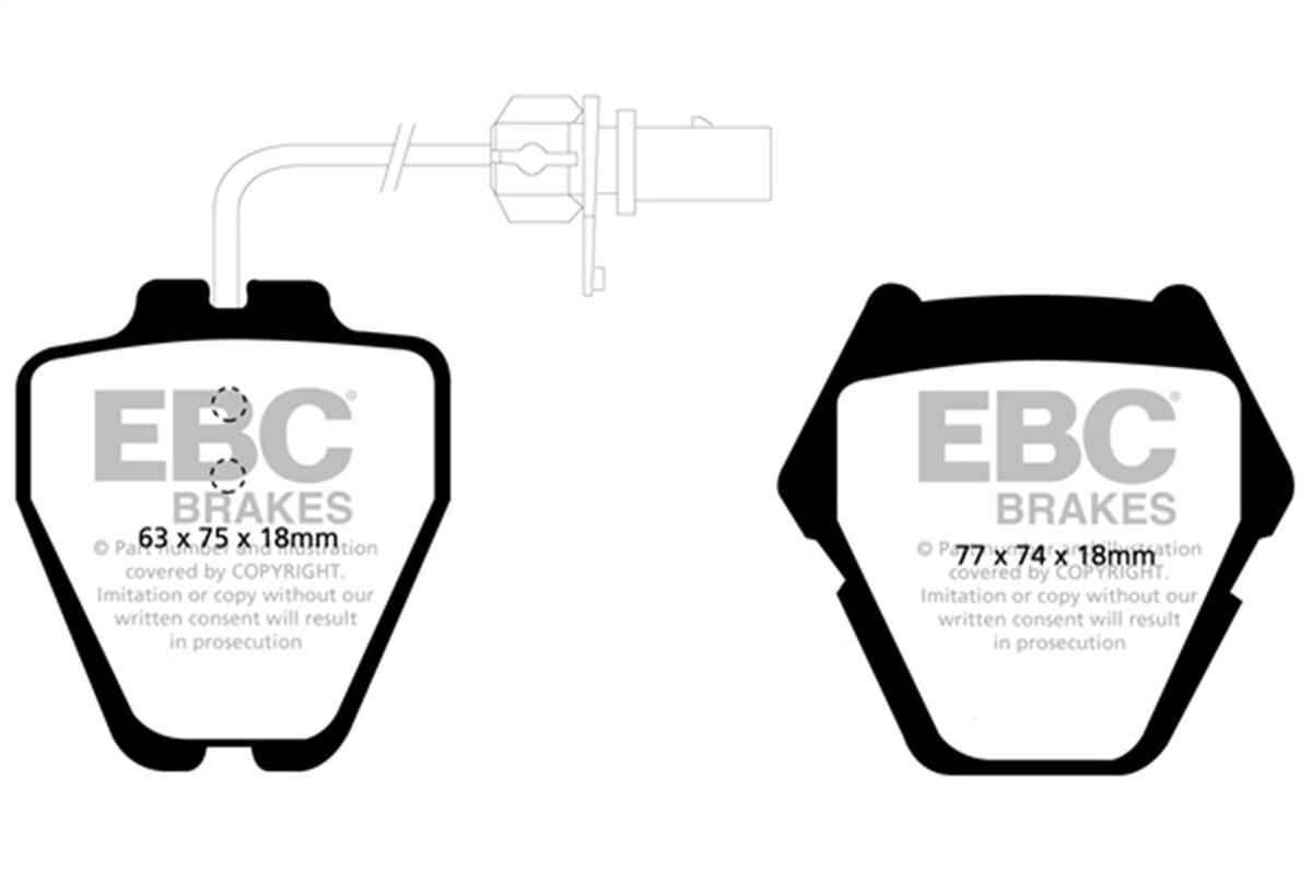 EBC Brakes - Redstuff Ceramic Low Dust Brake Pads - DP31348C
