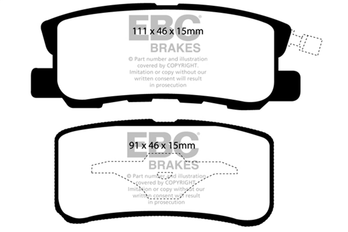 EBC Brakes - Truck/SUV Extra Duty Brake Pads - ED91407