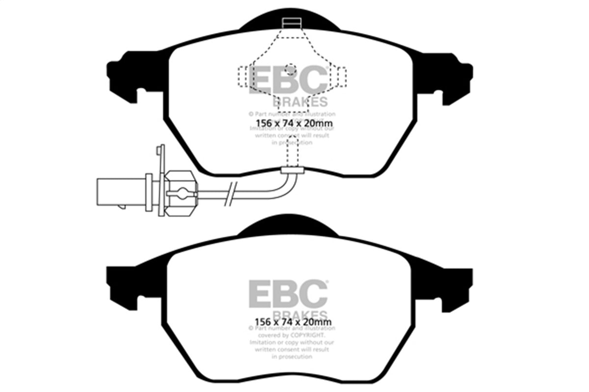 EBC Brakes - Redstuff Ceramic Low Dust Brake Pads - DP31483C