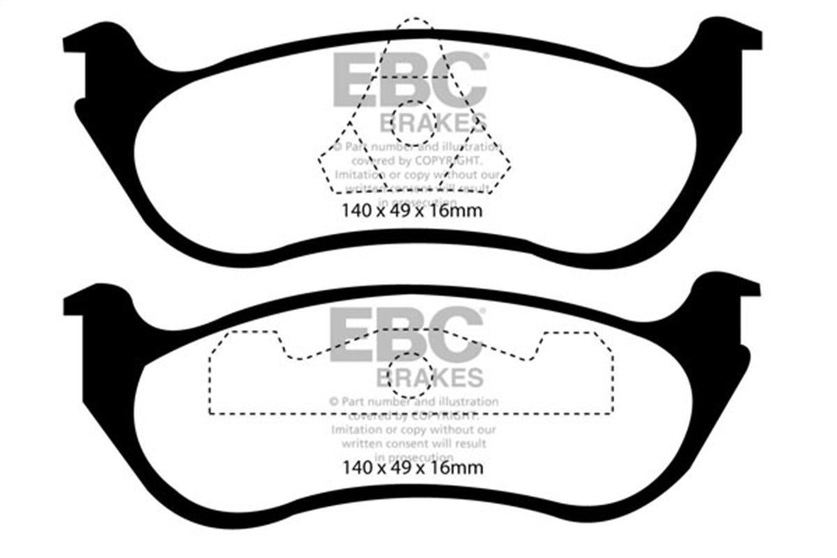 EBC Brakes - Greenstuff 2000 Series Sport Brake Pads - DP21627