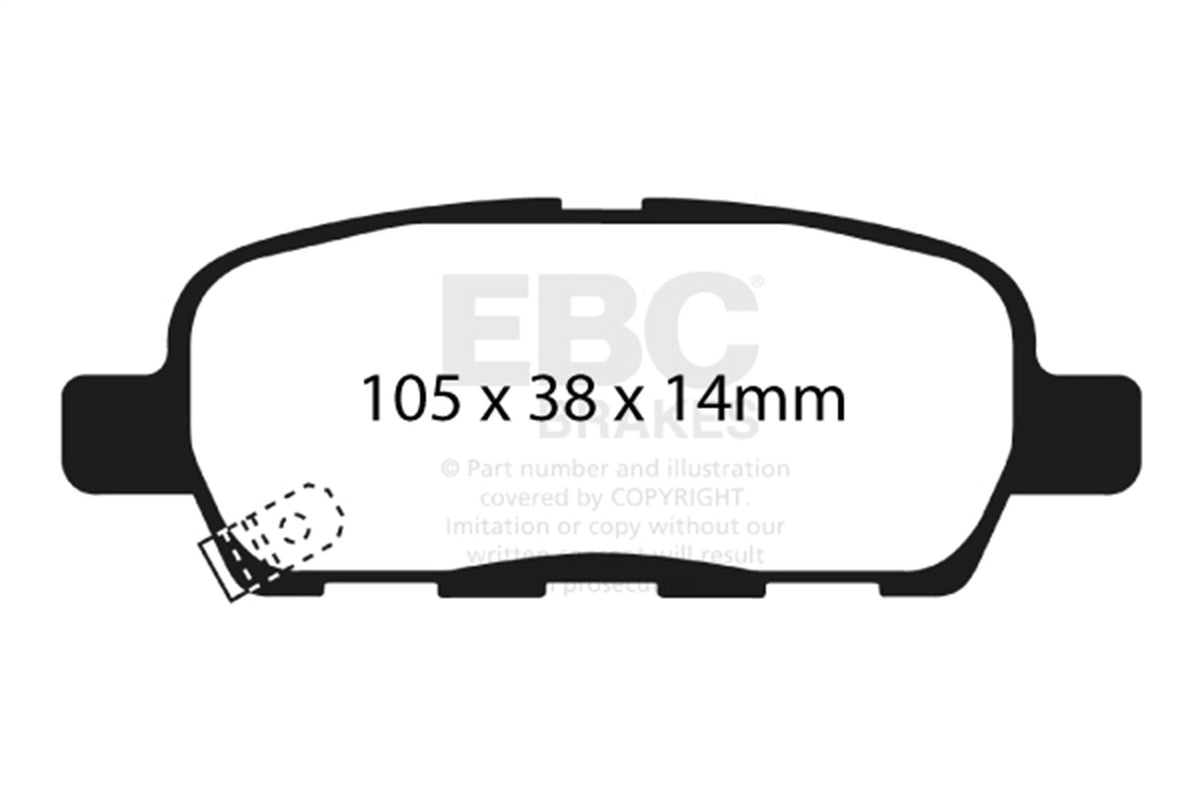 EBC Brakes - Redstuff Ceramic Low Dust Brake Pads - DP31666C