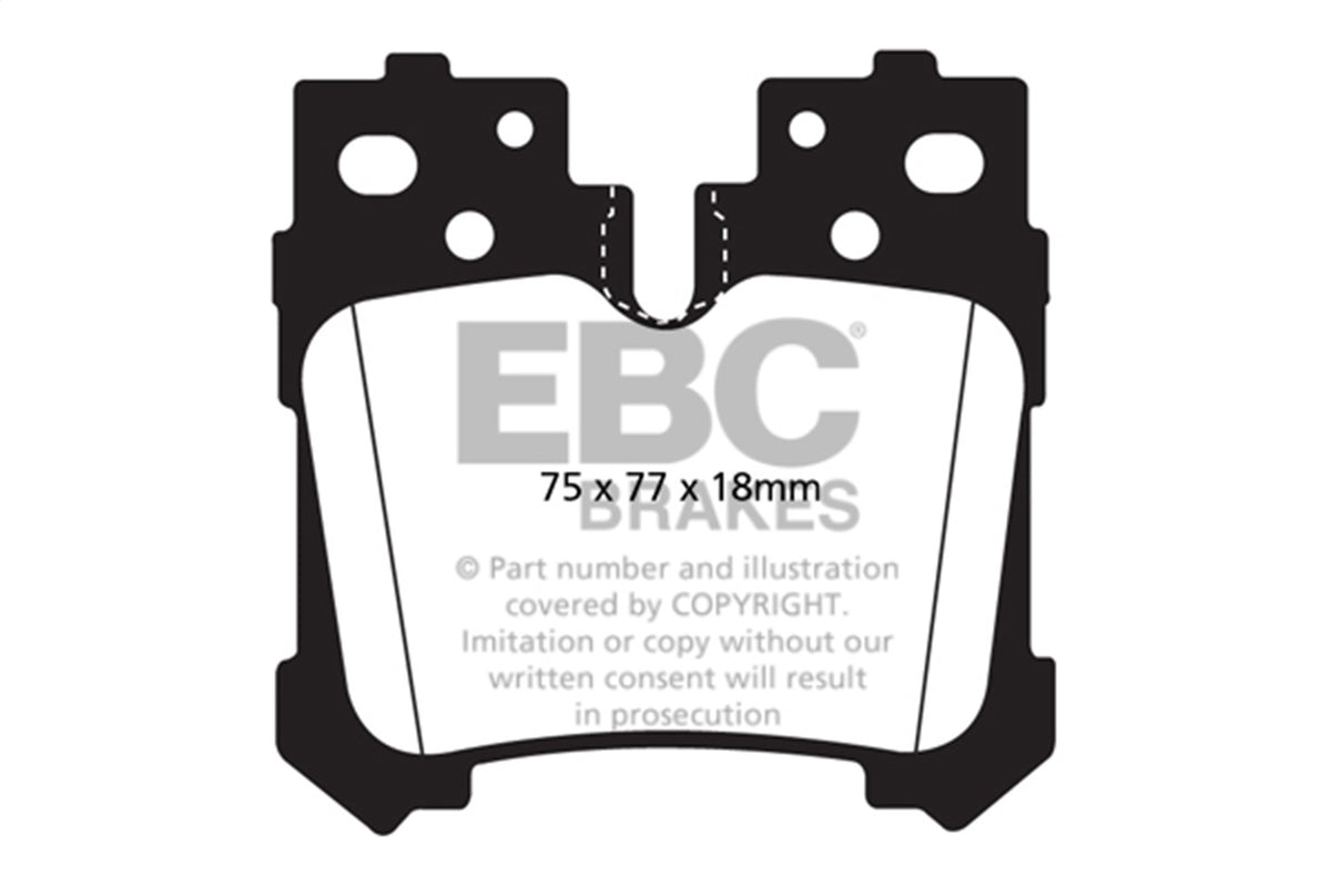 EBC Brakes - Redstuff Ceramic Low Dust Brake Pads - DP31812C