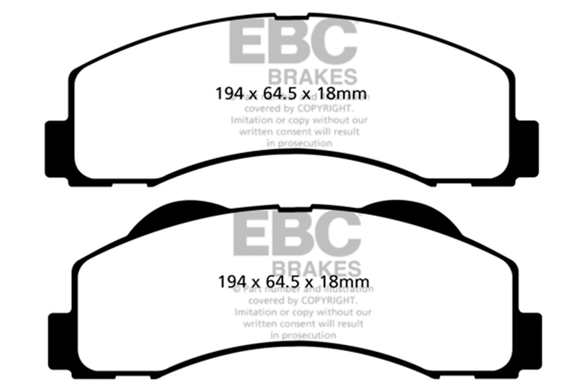 EBC Brakes - Truck/SUV Extra Duty Brake Pads - ED91855