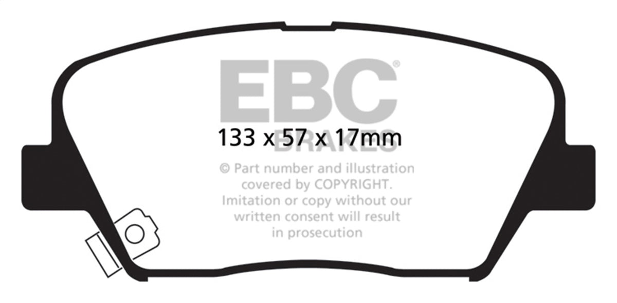 EBC Brakes - Redstuff Ceramic Low Dust Brake Pads - DP31863C