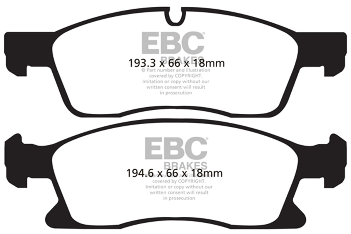 EBC Brakes - Truck/SUV Extra Duty Brake Pads - ED91871