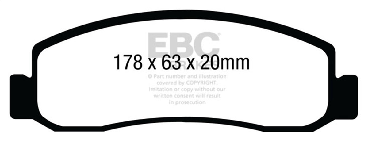 EBC Brakes - Truck/SUV Extra Duty Brake Pads - ED91892