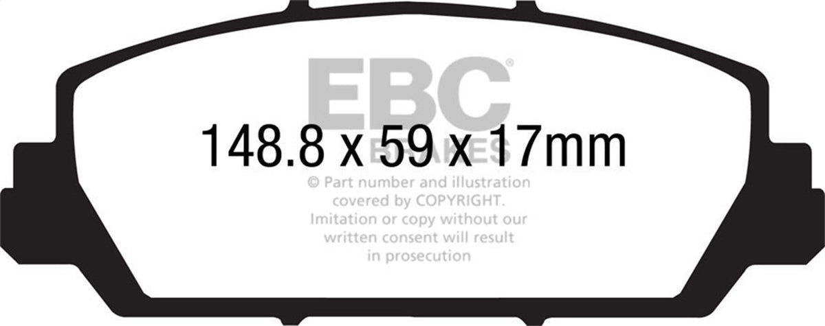 EBC Brakes - Redstuff Ceramic Low Dust Brake Pads - DP31896C
