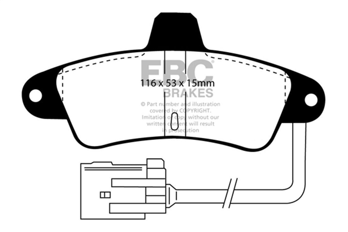 EBC Brakes - Redstuff Ceramic Low Dust Brake Pads - DP3965C