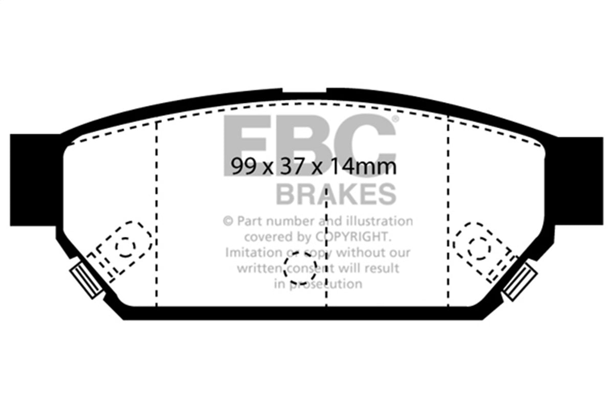 EBC Brakes - Redstuff Ceramic Low Dust Brake Pads - DP3986C