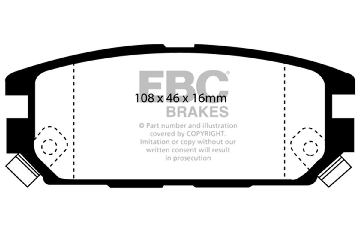 EBC Brakes - Redstuff Ceramic Low Dust Brake Pads - DP3987C