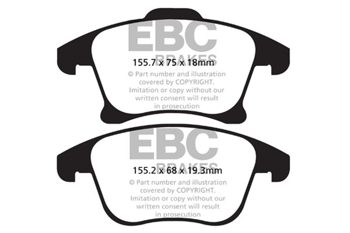 EBC Brakes - Ultimax OEM Replacement Brake Pads - UD1653
