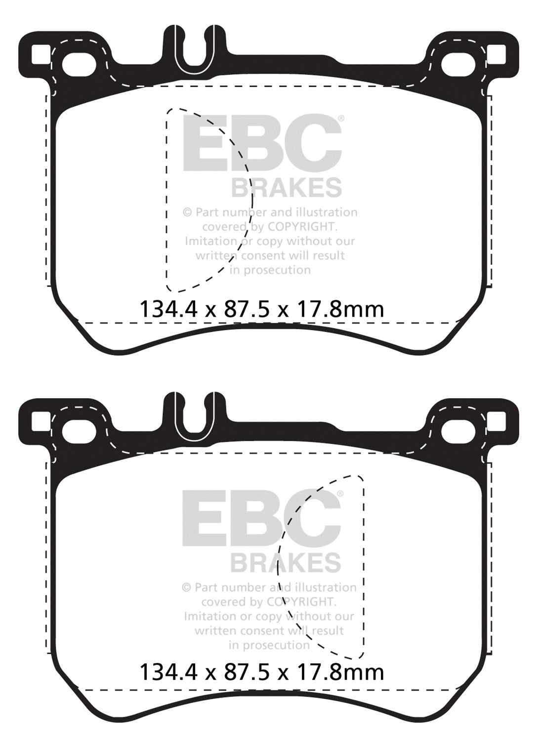EBC Brakes - Redstuff Ceramic Low Dust Brake Pads - DP32179C