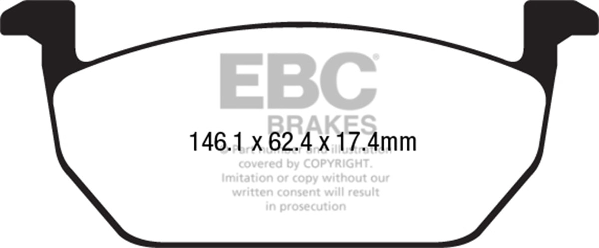 EBC Brakes - Ultimax OEM Replacement Brake Pads - UD1968