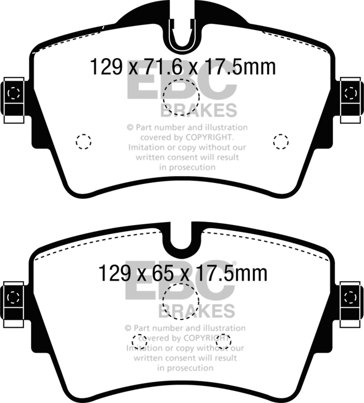 EBC Brakes - Ultimax OEM Replacement Brake Pads - UD1801