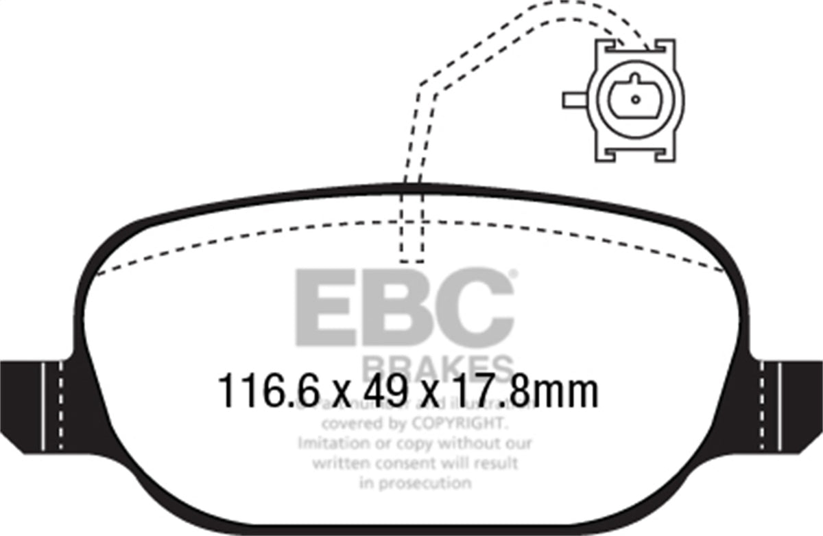 EBC Brakes - Greenstuff 2000 Series Sport Brake Pads - DP22236