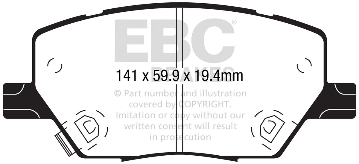 EBC Brakes - 6000 Series Greenstuff Truck/SUV Brakes Disc Pads - DP62239
