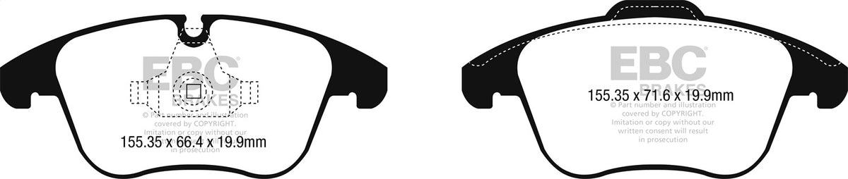 EBC Brakes - Redstuff Ceramic Low Dust Brake Pads - DP32252C