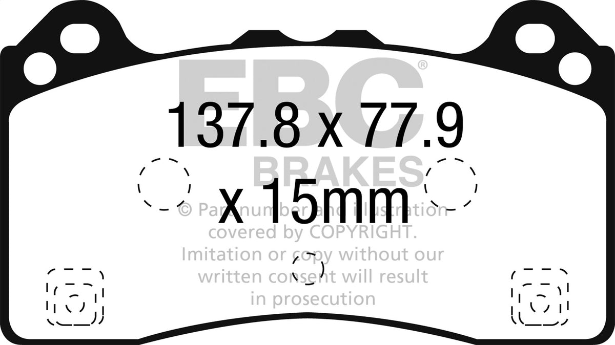 EBC Brakes - Yellowstuff Street And Track Brake Pads - DP42274R
