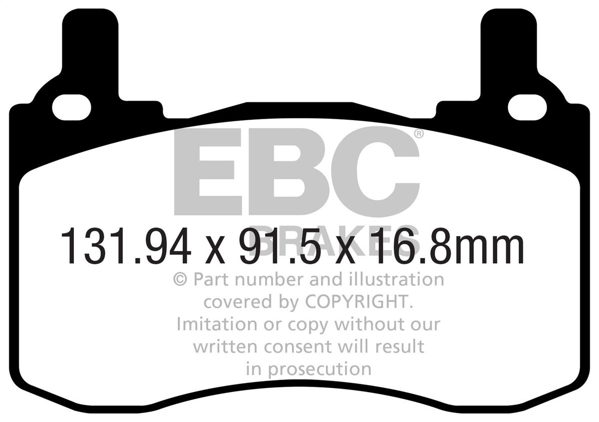 EBC Brakes - Redstuff Ceramic Low Dust Brake Pads - DP32357C
