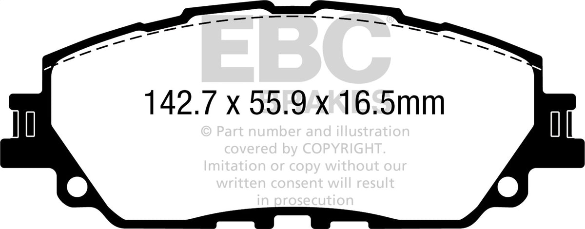 EBC Brakes - Redstuff Ceramic Low Dust Brake Pads - DP32378C