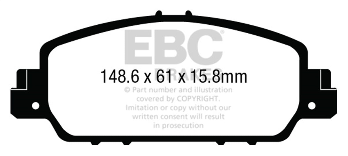 EBC Brakes - Redstuff Ceramic Low Dust Brake Pads - DP33014C