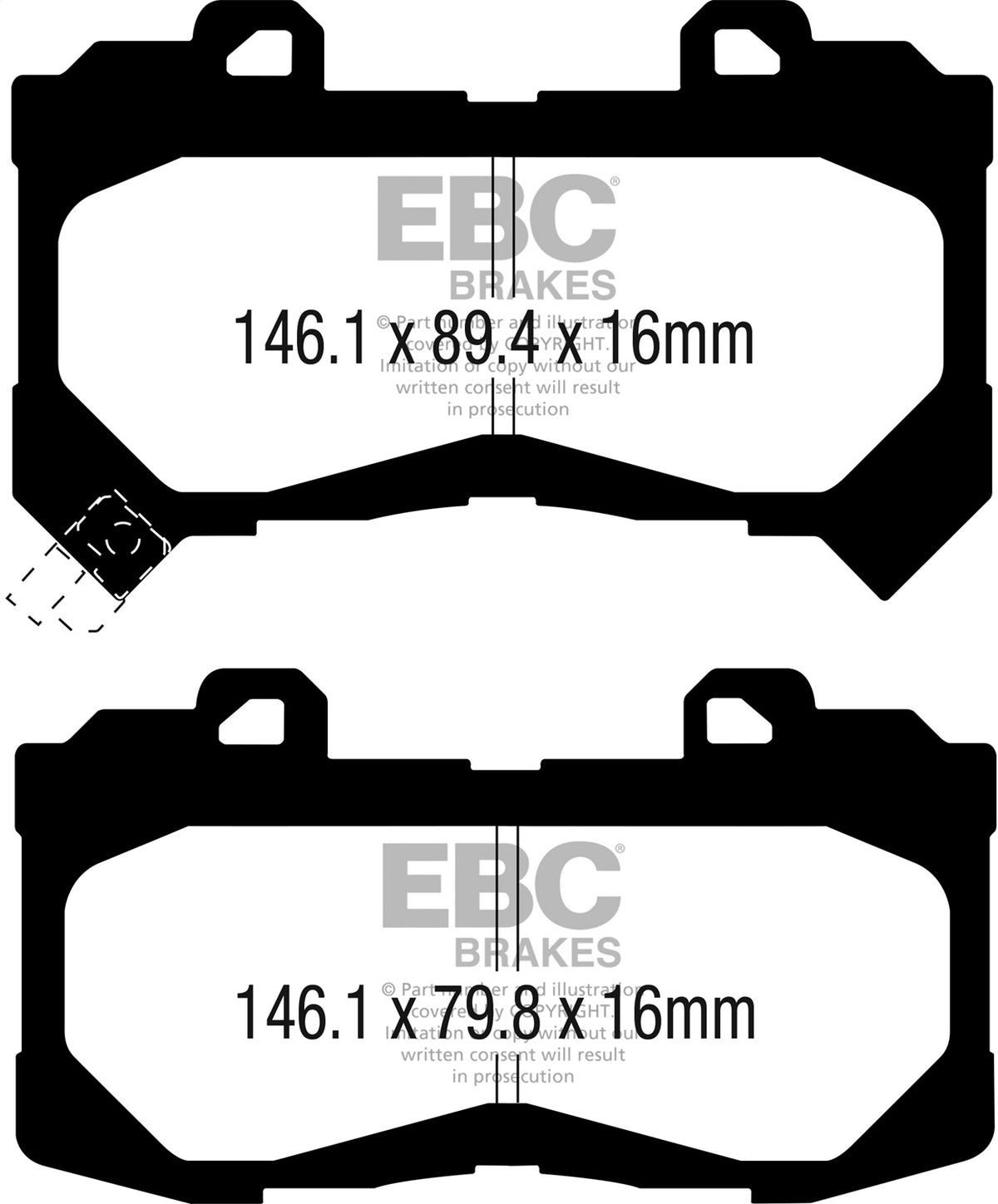 EBC Brakes - 6000 Series Greenstuff Truck/SUV Brakes Disc Pads - DP63044