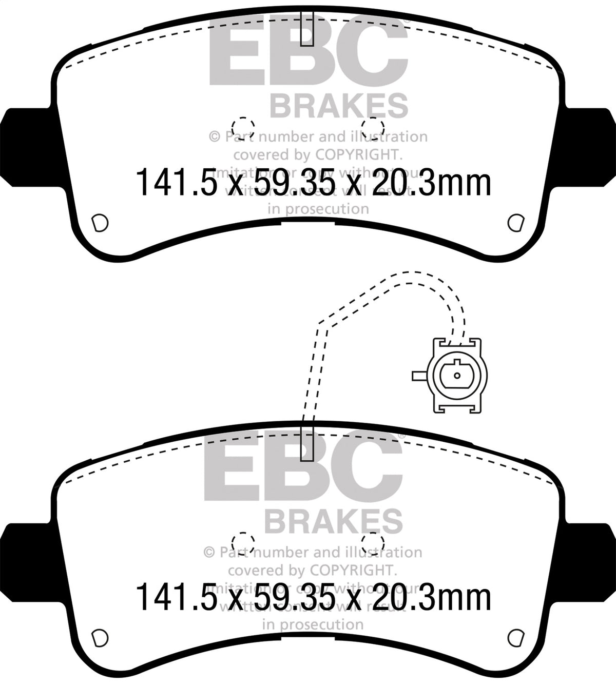 EBC Brakes - Ultimax OEM Replacement Brake Pads - UD1746