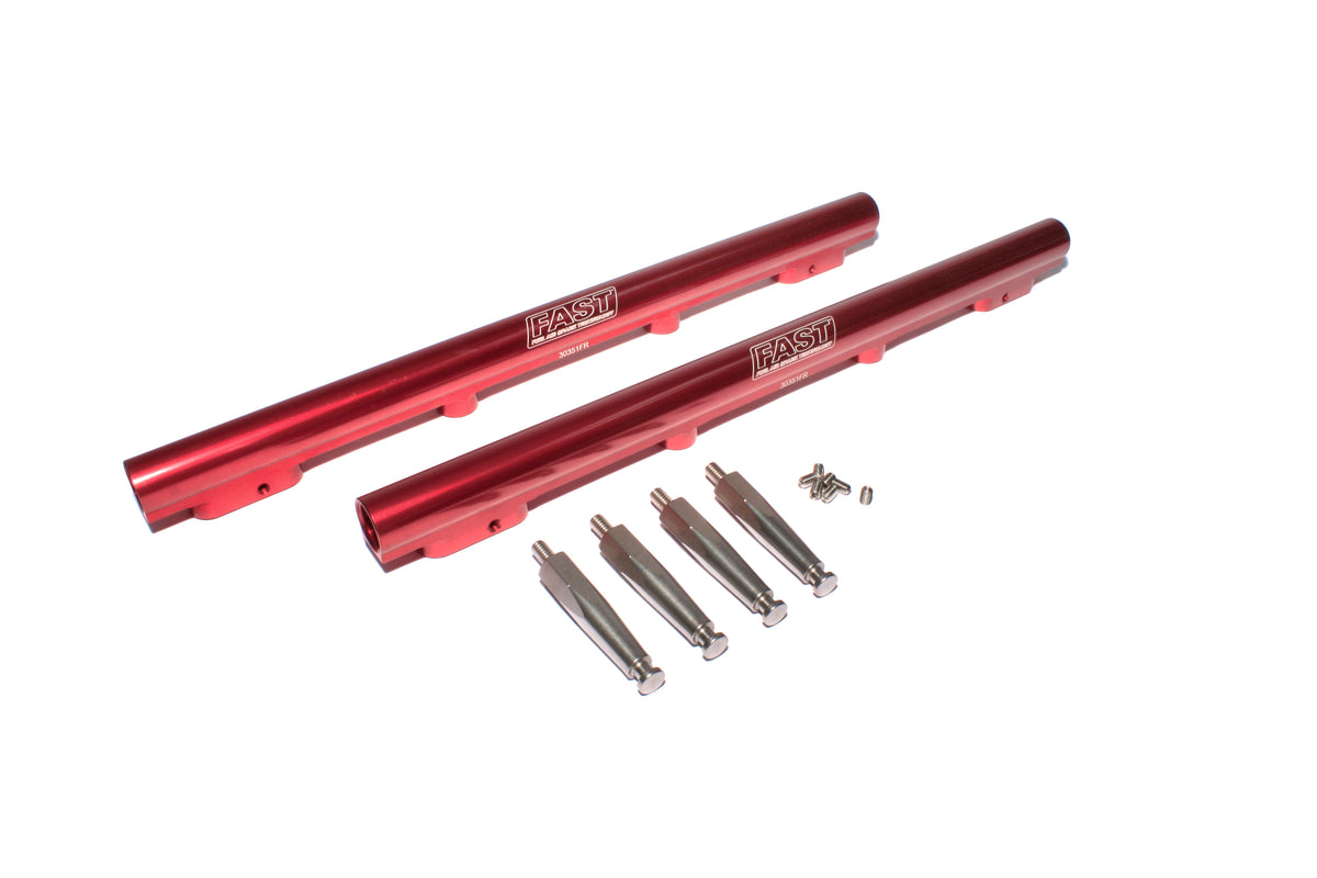Billet Fuel Rail Kit for EFI 4150 Flange SBF and Windsor manifolds.