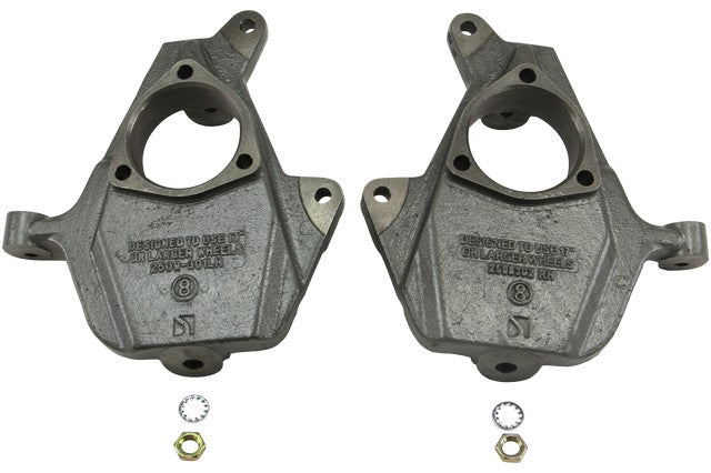 BELLTECH 2508 DROP SPINDLE SET 2 In. Drop Spindle Set 1999-2006 Chevrolet Silverado/Sierra 1500 (All Cabs) 00-06 Tahoe/Suburban/Avalanche (2WD/4WD) 2 In. Drop Spindle