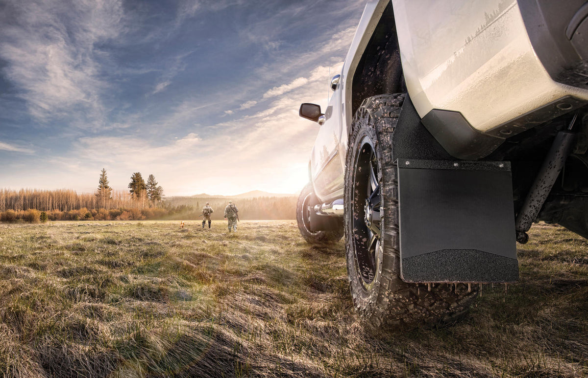 Husky Kick Back Mud Flaps Front 12" Wide - Stainless Steel Top And Wt 17098